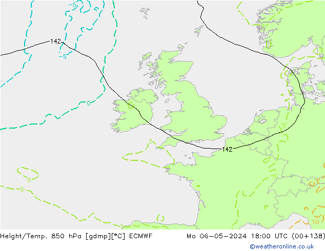 Z500/Rain (+SLP)/Z850 ECMWF пн 06.05.2024 18 UTC