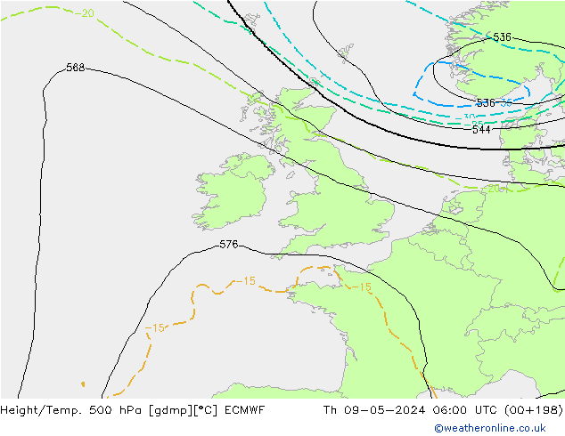 Z500/Yağmur (+YB)/Z850 ECMWF Per 09.05.2024 06 UTC