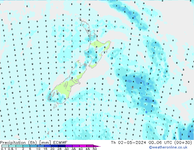 Z500/Rain (+SLP)/Z850 ECMWF Th 02.05.2024 06 UTC