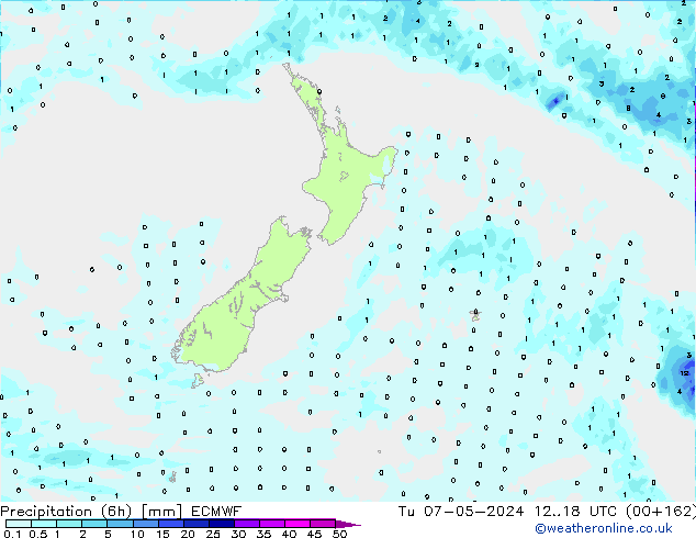 Z500/Rain (+SLP)/Z850 ECMWF  07.05.2024 18 UTC