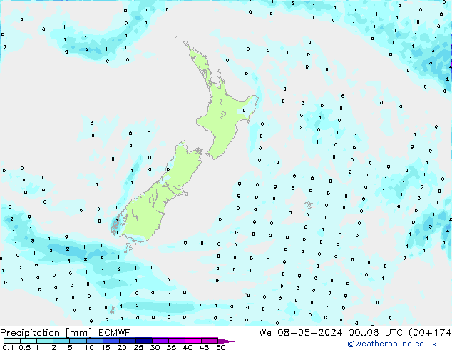 precipitação ECMWF Qua 08.05.2024 06 UTC