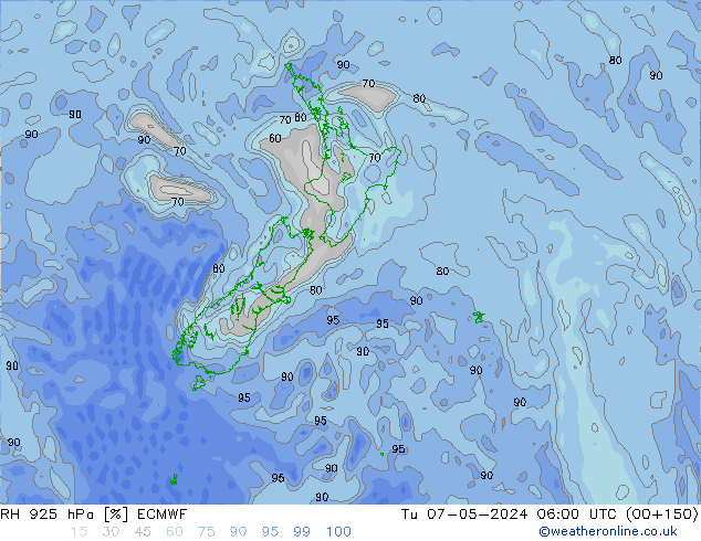 RH 925 hPa ECMWF mar 07.05.2024 06 UTC