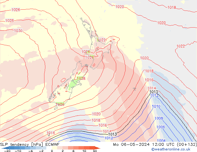 SLP tendency ECMWF Seg 06.05.2024 12 UTC