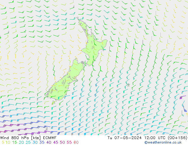 Viento 850 hPa ECMWF mar 07.05.2024 12 UTC