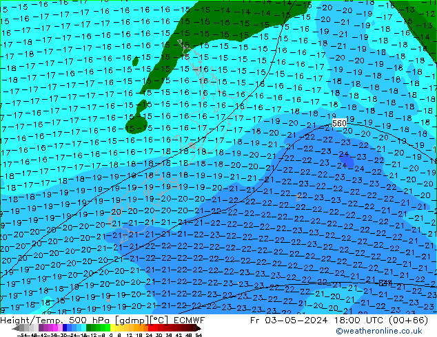 Z500/Rain (+SLP)/Z850 ECMWF Fr 03.05.2024 18 UTC