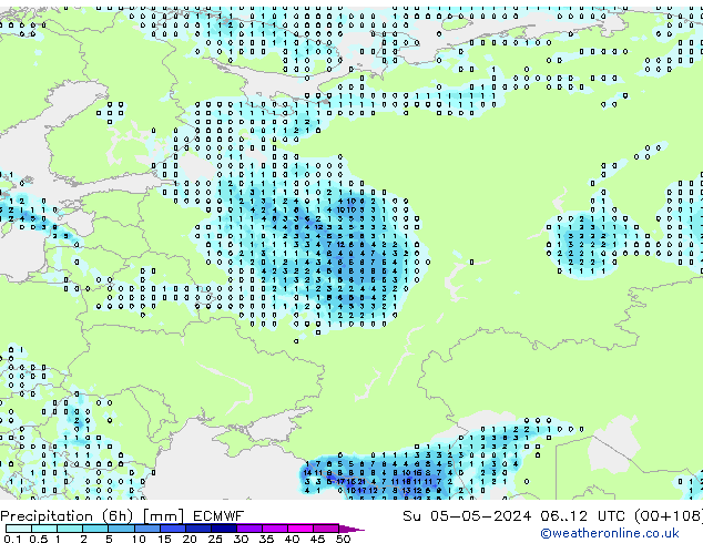 Z500/Rain (+SLP)/Z850 ECMWF Вс 05.05.2024 12 UTC