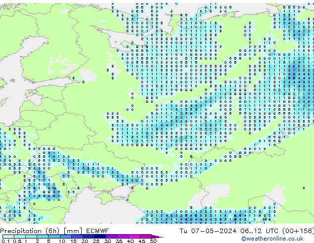 Z500/Rain (+SLP)/Z850 ECMWF mar 07.05.2024 12 UTC