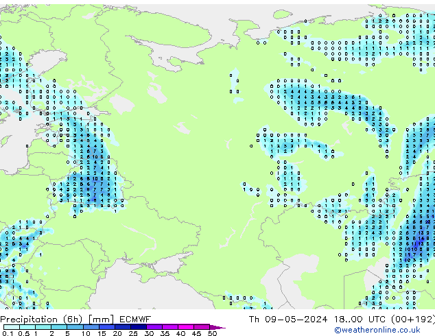 Z500/Rain (+SLP)/Z850 ECMWF Th 09.05.2024 00 UTC