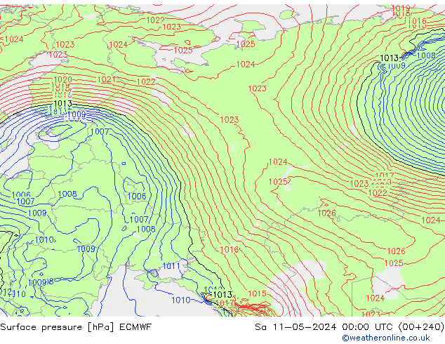 Yer basıncı ECMWF Cts 11.05.2024 00 UTC