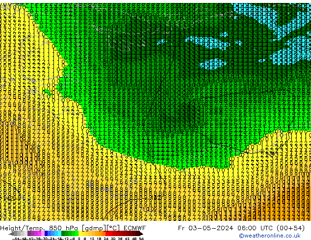 Z500/Rain (+SLP)/Z850 ECMWF Fr 03.05.2024 06 UTC