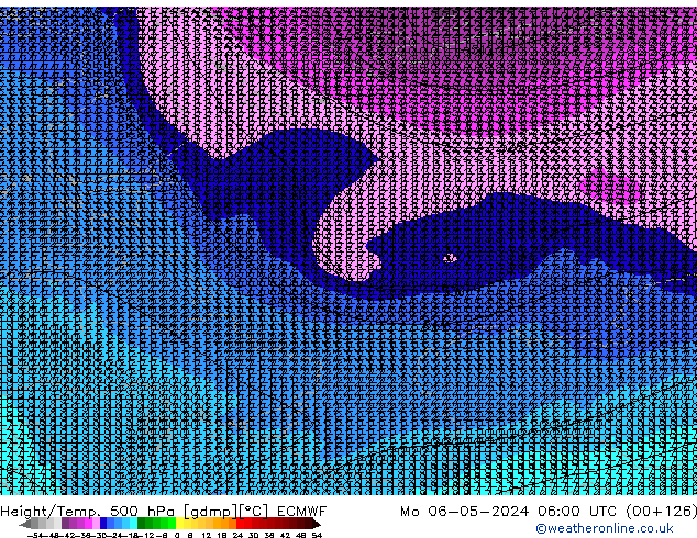 Z500/Rain (+SLP)/Z850 ECMWF Mo 06.05.2024 06 UTC