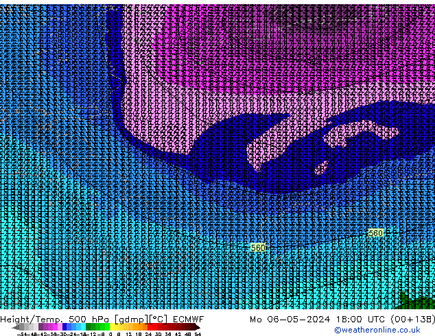 Z500/Regen(+SLP)/Z850 ECMWF ma 06.05.2024 18 UTC
