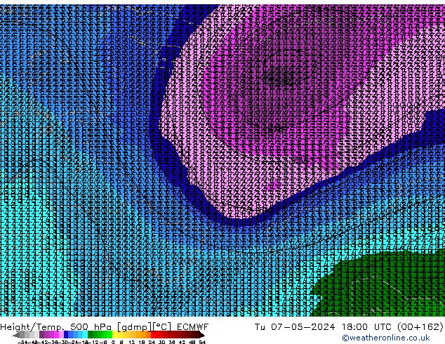 Z500/Rain (+SLP)/Z850 ECMWF mar 07.05.2024 18 UTC