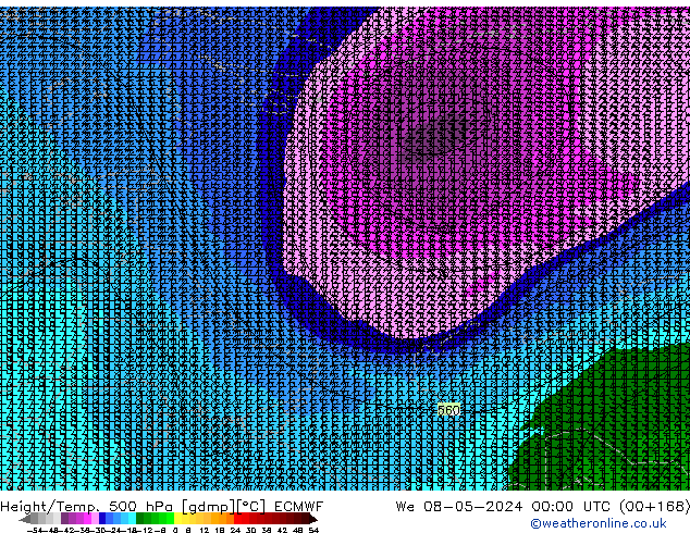 Height/Temp. 500 гПа ECMWF ср 08.05.2024 00 UTC