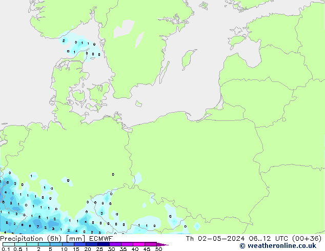 Z500/Yağmur (+YB)/Z850 ECMWF Per 02.05.2024 12 UTC