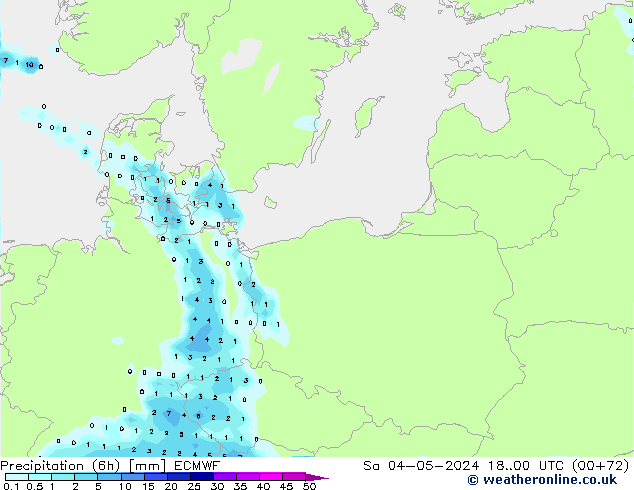 Z500/Rain (+SLP)/Z850 ECMWF сб 04.05.2024 00 UTC