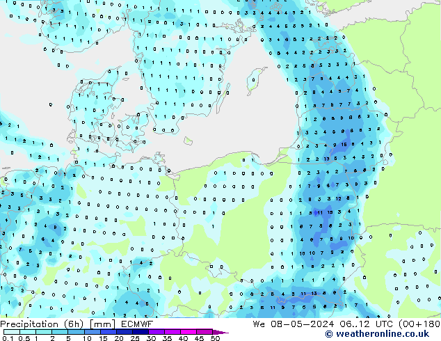 Z500/Rain (+SLP)/Z850 ECMWF ср 08.05.2024 12 UTC