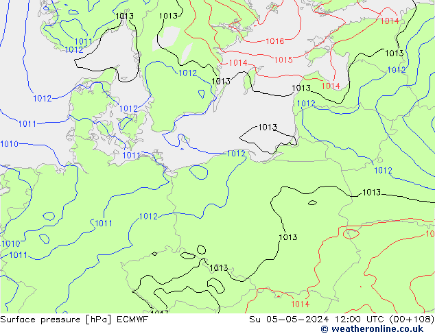 pression de l'air ECMWF dim 05.05.2024 12 UTC