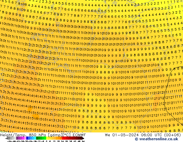 Z500/Rain (+SLP)/Z850 ECMWF St 01.05.2024 06 UTC