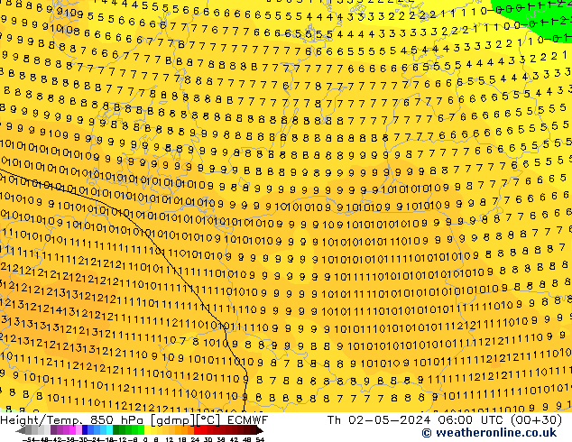 Z500/Regen(+SLP)/Z850 ECMWF do 02.05.2024 06 UTC