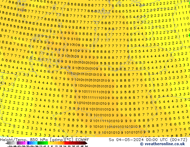 Z500/Rain (+SLP)/Z850 ECMWF сб 04.05.2024 00 UTC