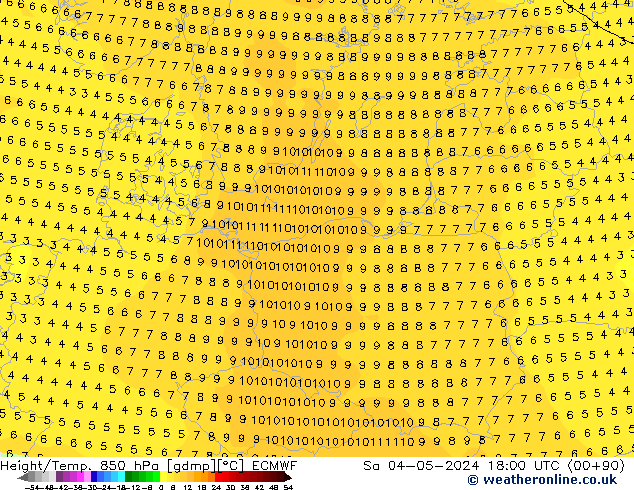 Z500/Rain (+SLP)/Z850 ECMWF Sa 04.05.2024 18 UTC