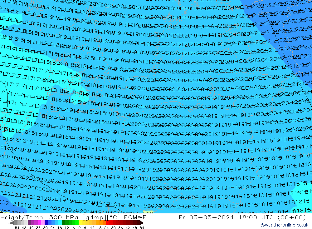 Z500/Rain (+SLP)/Z850 ECMWF Fr 03.05.2024 18 UTC