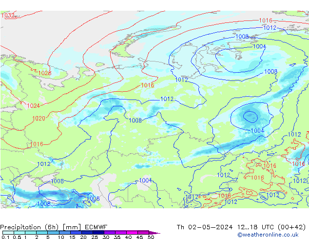 Z500/Rain (+SLP)/Z850 ECMWF Th 02.05.2024 18 UTC