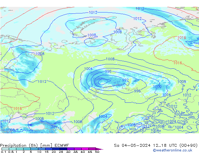 Z500/Rain (+SLP)/Z850 ECMWF Sa 04.05.2024 18 UTC