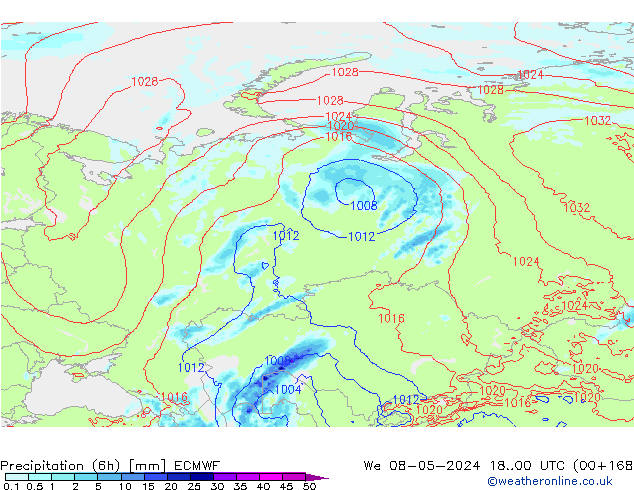 Z500/Rain (+SLP)/Z850 ECMWF  08.05.2024 00 UTC