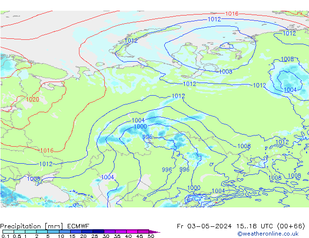 Niederschlag ECMWF Fr 03.05.2024 18 UTC