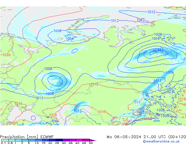 Precipitation ECMWF Mo 06.05.2024 00 UTC