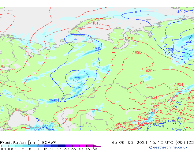 Niederschlag ECMWF Mo 06.05.2024 18 UTC