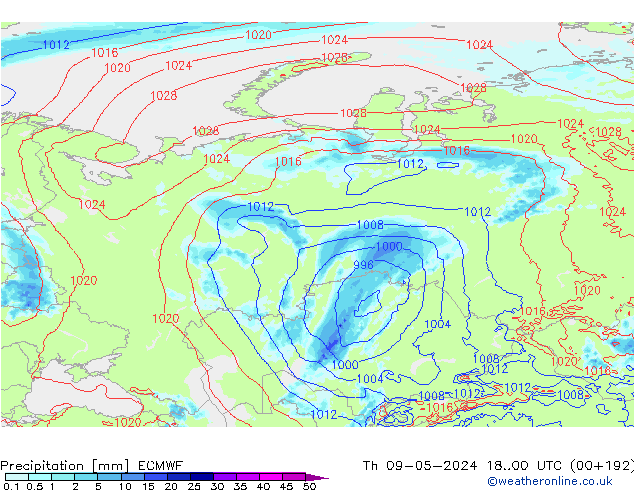 Yağış ECMWF Per 09.05.2024 00 UTC
