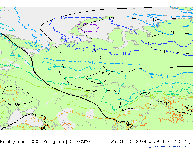 Z500/Rain (+SLP)/Z850 ECMWF St 01.05.2024 06 UTC