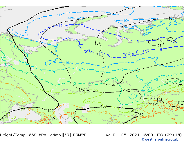 Z500/Rain (+SLP)/Z850 ECMWF mer 01.05.2024 18 UTC