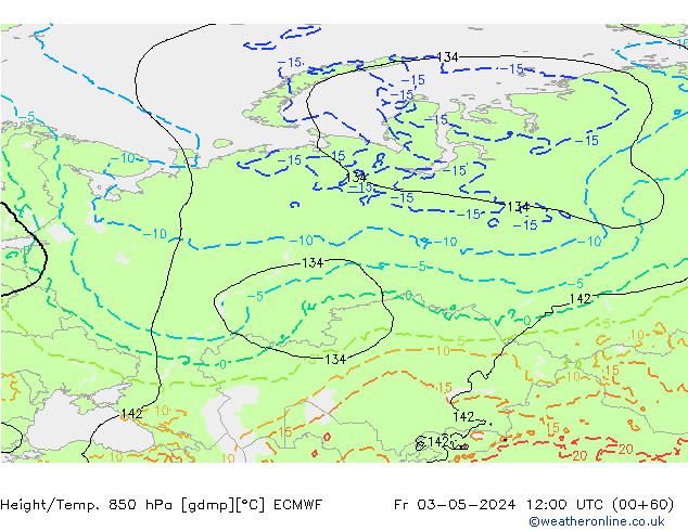 Z500/Regen(+SLP)/Z850 ECMWF vr 03.05.2024 12 UTC