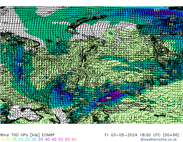 Wind 700 hPa ECMWF vr 03.05.2024 18 UTC