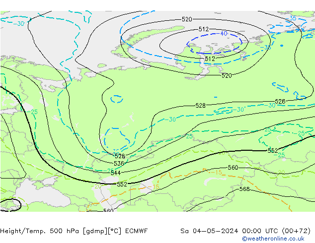 Z500/Rain (+SLP)/Z850 ECMWF Sa 04.05.2024 00 UTC