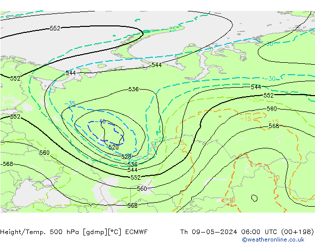 Z500/Regen(+SLP)/Z850 ECMWF do 09.05.2024 06 UTC