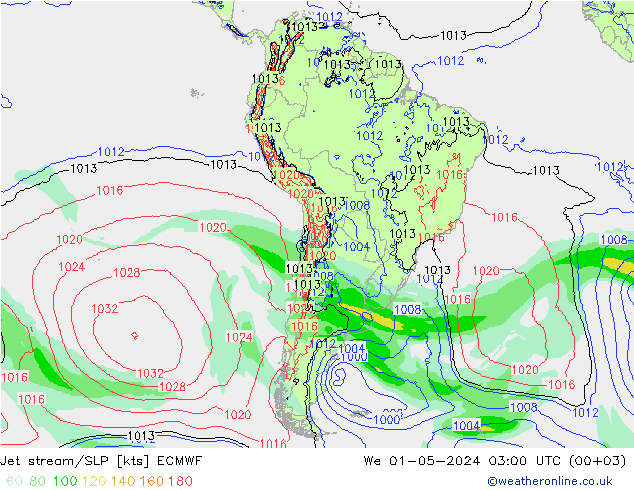 джет/приземное давление ECMWF ср 01.05.2024 03 UTC