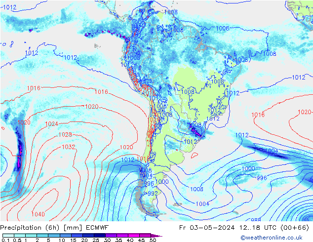 Z500/Regen(+SLP)/Z850 ECMWF vr 03.05.2024 18 UTC