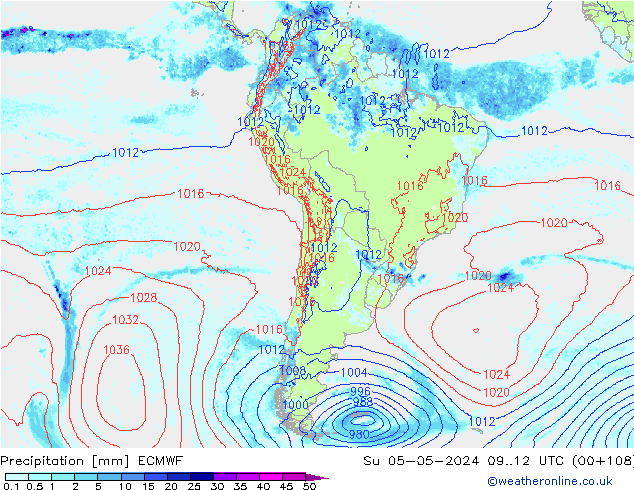 Precipitación ECMWF dom 05.05.2024 12 UTC