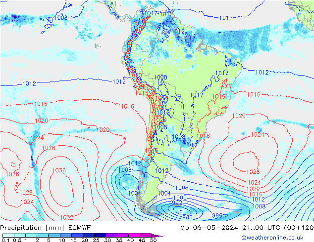 Precipitation ECMWF Mo 06.05.2024 00 UTC