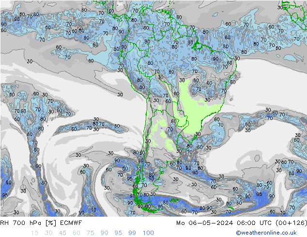 RH 700 hPa ECMWF Mo 06.05.2024 06 UTC