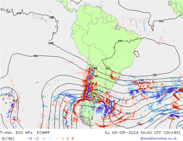 T-Adv. 500 hPa ECMWF Su 05.05.2024 00 UTC