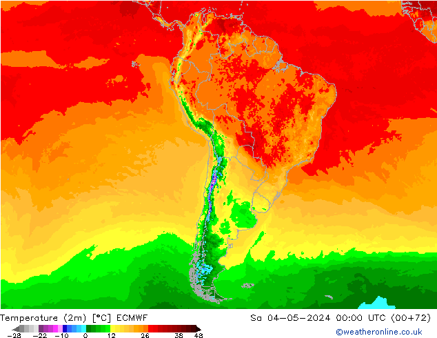 Temperature (2m) ECMWF So 04.05.2024 00 UTC