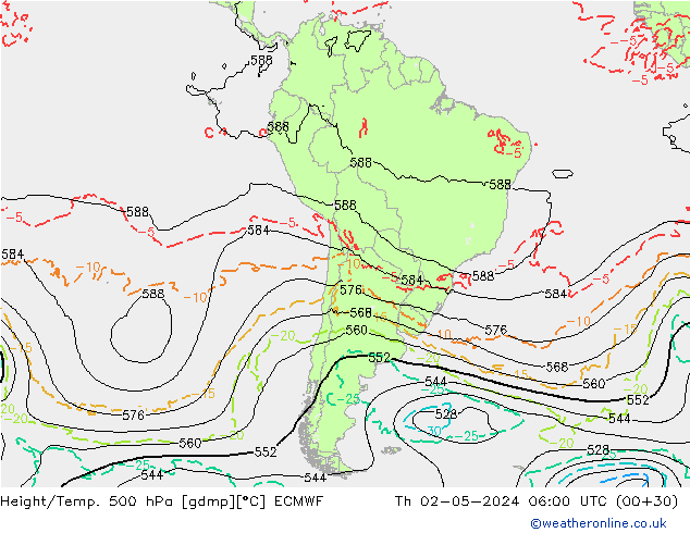 Z500/Regen(+SLP)/Z850 ECMWF do 02.05.2024 06 UTC