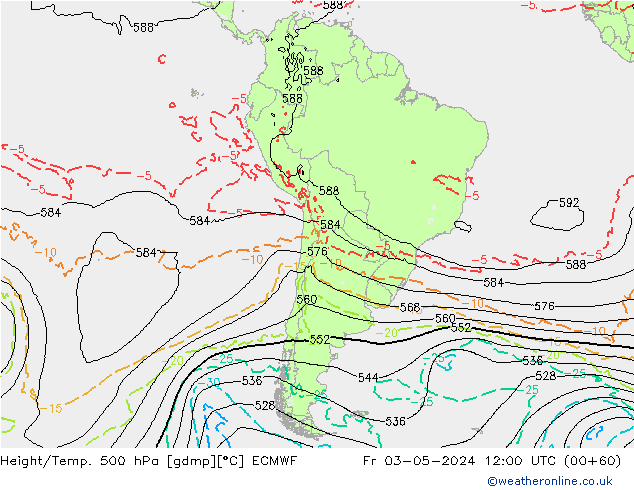 Z500/Rain (+SLP)/Z850 ECMWF пт 03.05.2024 12 UTC