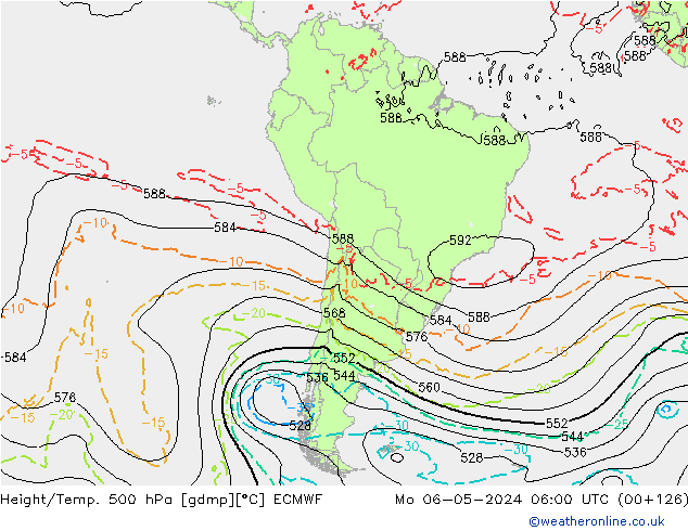 Z500/Rain (+SLP)/Z850 ECMWF ��� 06.05.2024 06 UTC